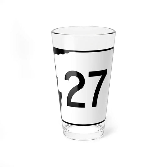 NH Route 27 (New Hampshire) (Road Sign) Pint Glass 16oz 16oz - Go Mug Yourself