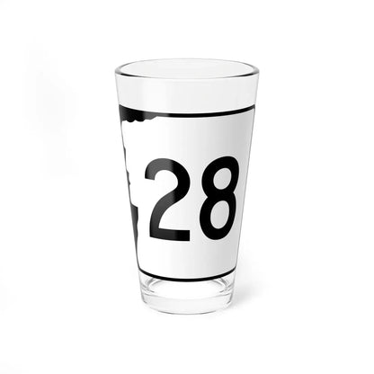 NH Route 28 (New Hampshire) (Road Sign) Pint Glass 16oz 16oz - Go Mug Yourself
