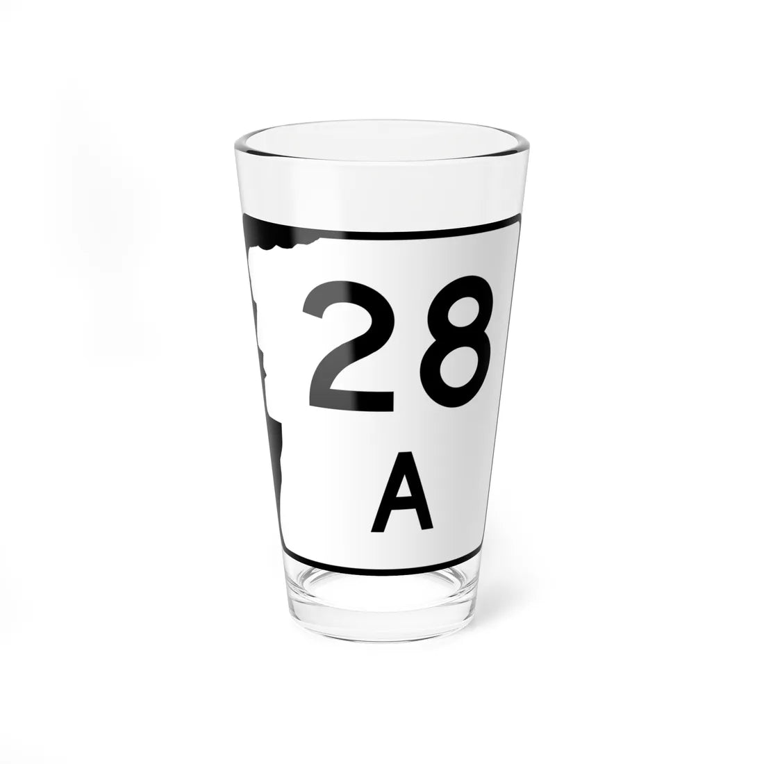 NH Route 28A (New Hampshire) (Road Sign) Pint Glss 16oz 16oz - Go Mug Yourself