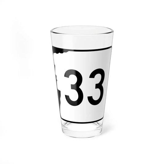 NH Route 33 (New Hampshire) (Road Sign) Pint Glass 16oz 16oz - Go Mug Yourself