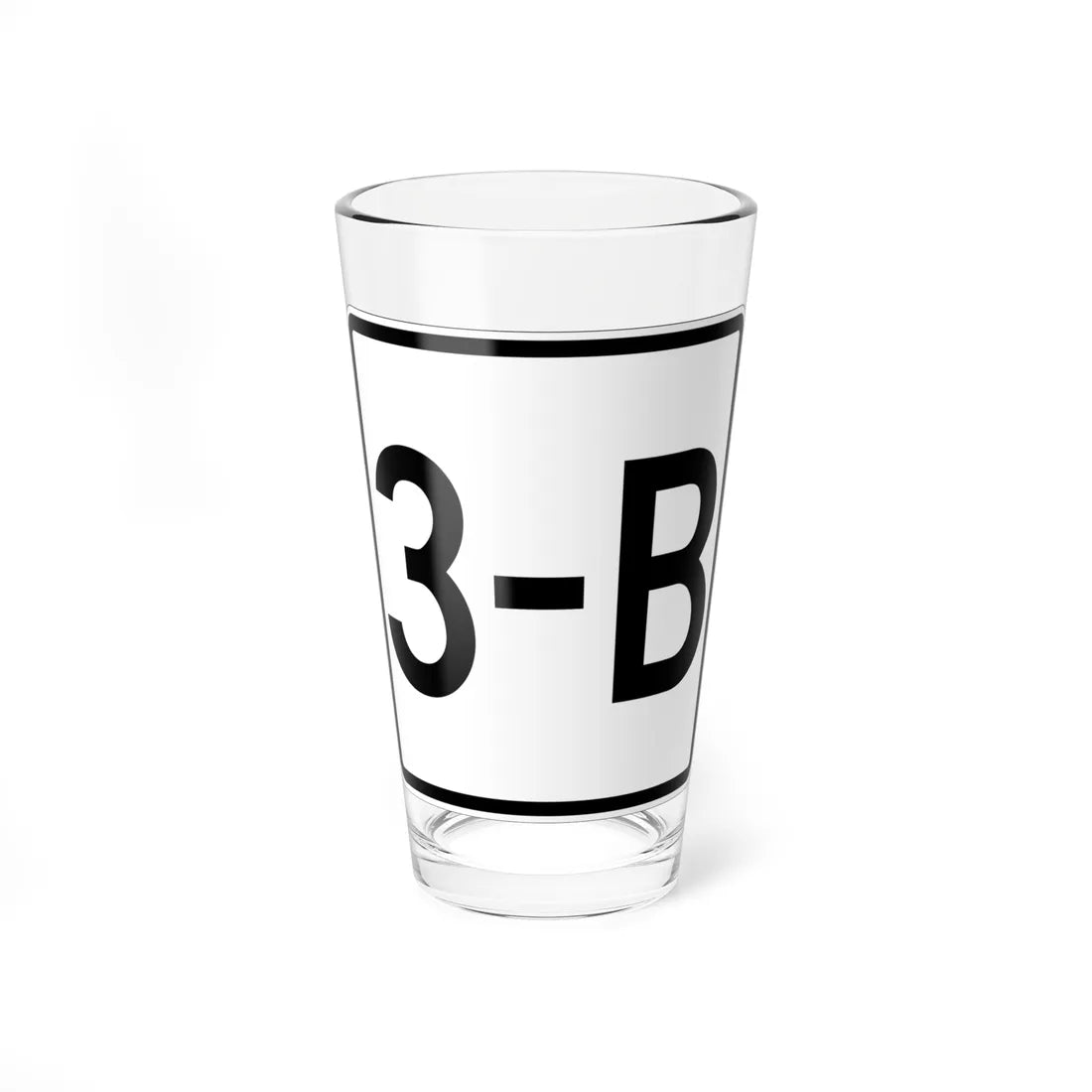 NH Route 3B 1948 (New Hampshire) (Road Sign) Pint Glass 16oz 16oz - Go Mug Yourself