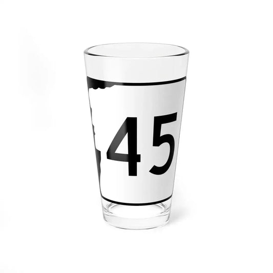 NH Route 45 (New Hampshire) (Road Sign) Pint Glss 16oz 16oz - Go Mug Yourself