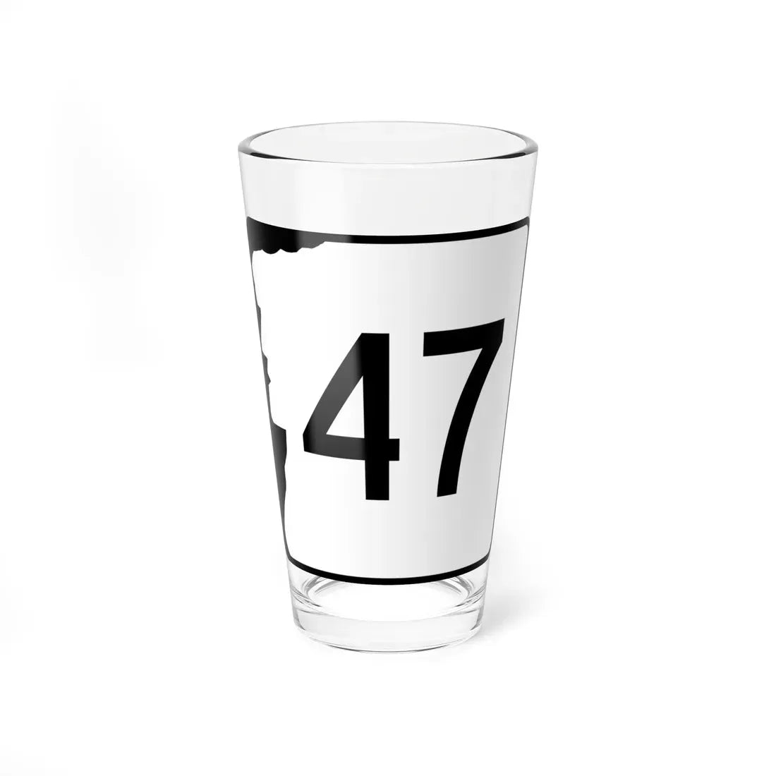NH Route 47 (New Hampshire) (Road Sign) Pint Glass 16oz 16oz - Go Mug Yourself