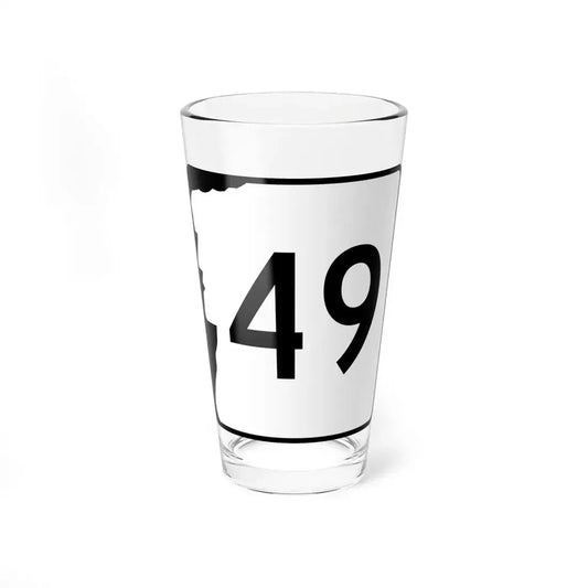 NH Route 49 (New Hampshire) (Road Sign) Pint Glass 16oz 16oz - Go Mug Yourself