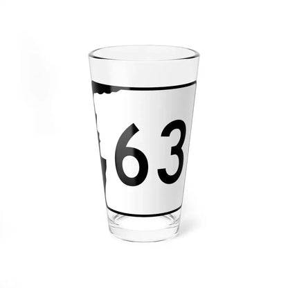 NH Route 63 (New Hampshire) (Road Sign) Pint Glass 16oz 16oz - Go Mug Yourself