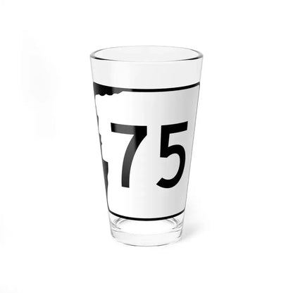 NH Route 75 (New Hampshire) (Road Sign) Pint Glass 16oz 16oz - Go Mug Yourself
