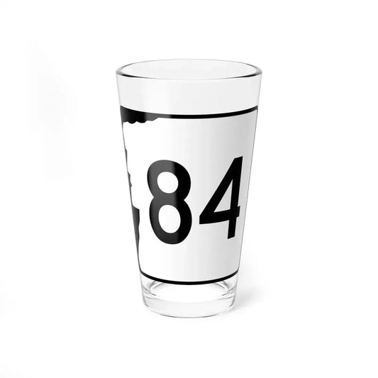 NH Route 84 (New Hampshire) (Road Sign) Pint Glass 16oz 16oz - Go Mug Yourself