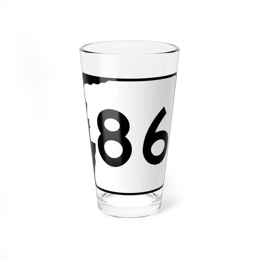 NH Route 86 (New Hampshire) (Road Sign) Pint Glass 16oz 16oz - Go Mug Yourself