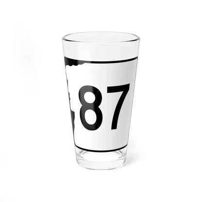NH Route 87 (New Hampshire) (Road Sign) Pint Glass 16oz 16oz - Go Mug Yourself