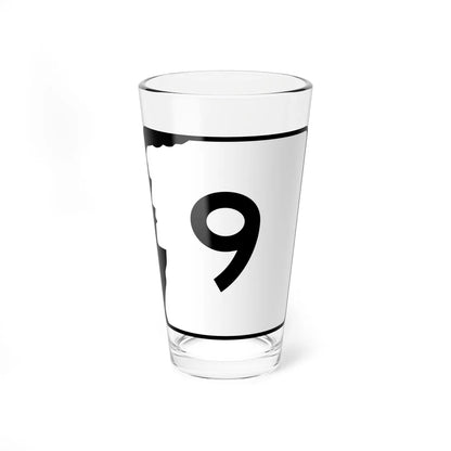 NH Route 9 (New Hampshire) (Road Sign) Pint Glass 16oz 16oz - Go Mug Yourself