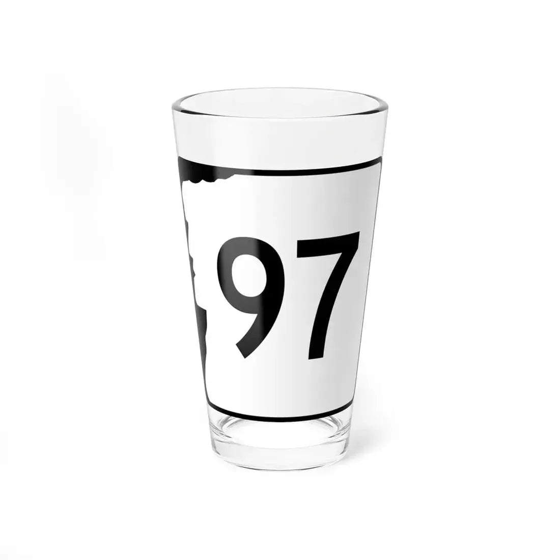NH Route 97 (New Hampshire) (Road Sign) Pint Glass 16oz 16oz - Go Mug Yourself