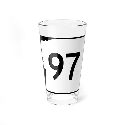 NH Route 97 (New Hampshire) (Road Sign) Pint Glass 16oz 16oz - Go Mug Yourself