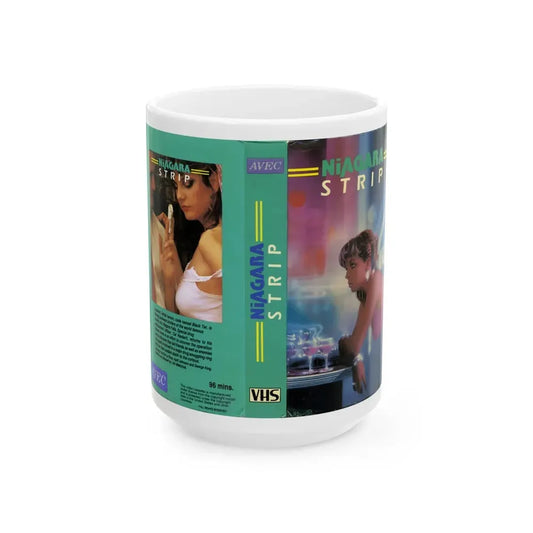 NIAGARA STRIP (VHS COVER) - White Coffee Mug 15oz - Go Mug Yourself