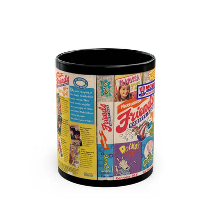 NICKELODEON FRIENDS VARIETY PACK (VHS COVER) - Black Coffee Mug-11oz-Go Mug Yourself