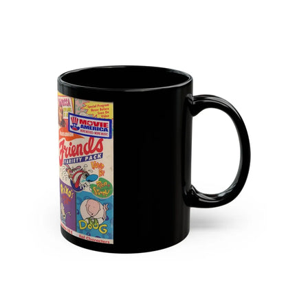 NICKELODEON FRIENDS VARIETY PACK (VHS COVER) - Black Coffee Mug-Go Mug Yourself