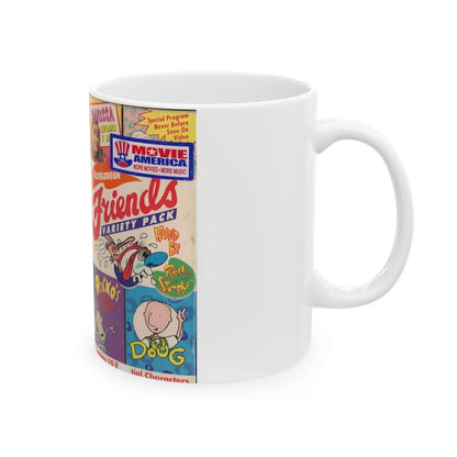 NICKELODEON FRIENDS VARIETY PACK (VHS COVER) - White Coffee Mug-Go Mug Yourself