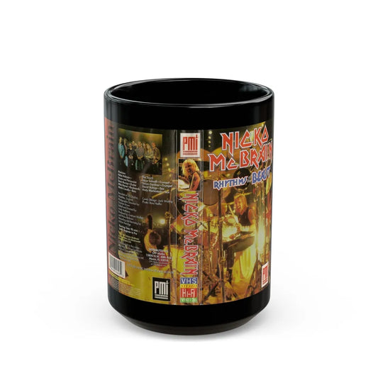 NICKO MCBRAIN RYTHMS OF THE BEAST (VHS COVER) - Black Coffee Mug-15oz-Go Mug Yourself