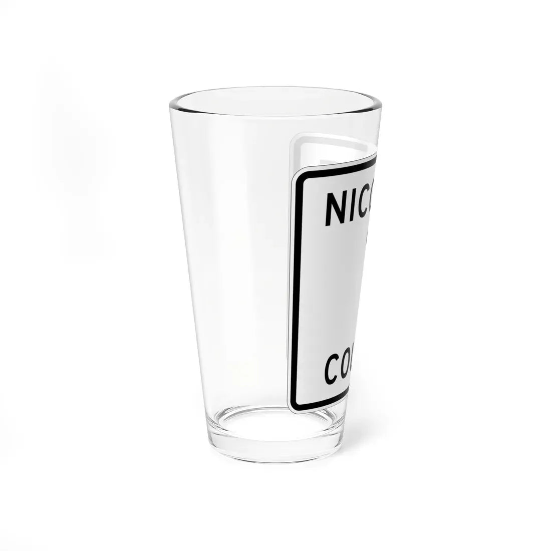 Nicollet County Route 1 (Minnesota) (Road Sign) Pint Glass 16oz - Go Mug Yourself