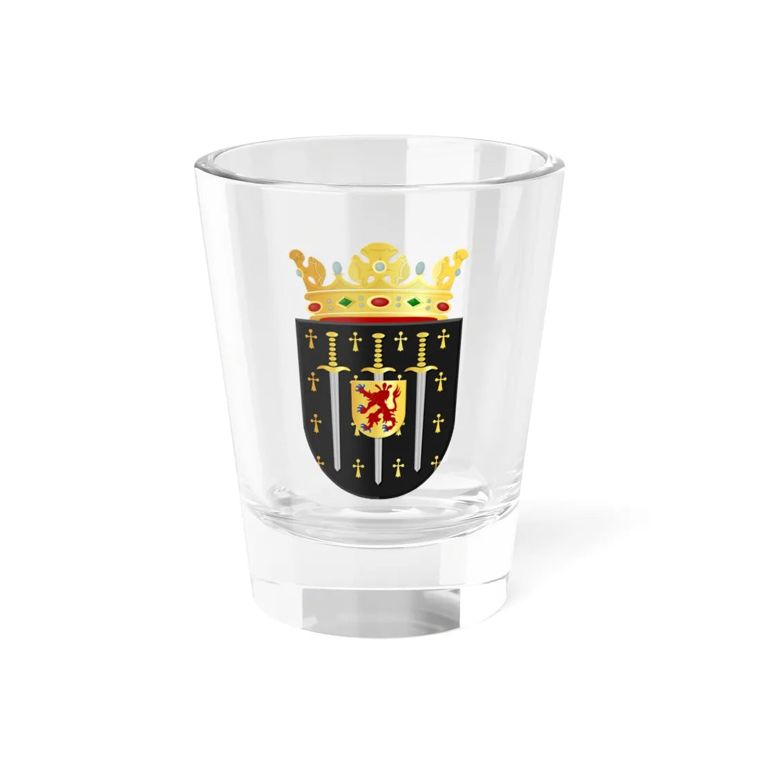 NIEDORP wapen 1971 (Netherlands) (Coat of Arms) Shot Glass 1.5oz 1.5oz - Go Mug Yourself