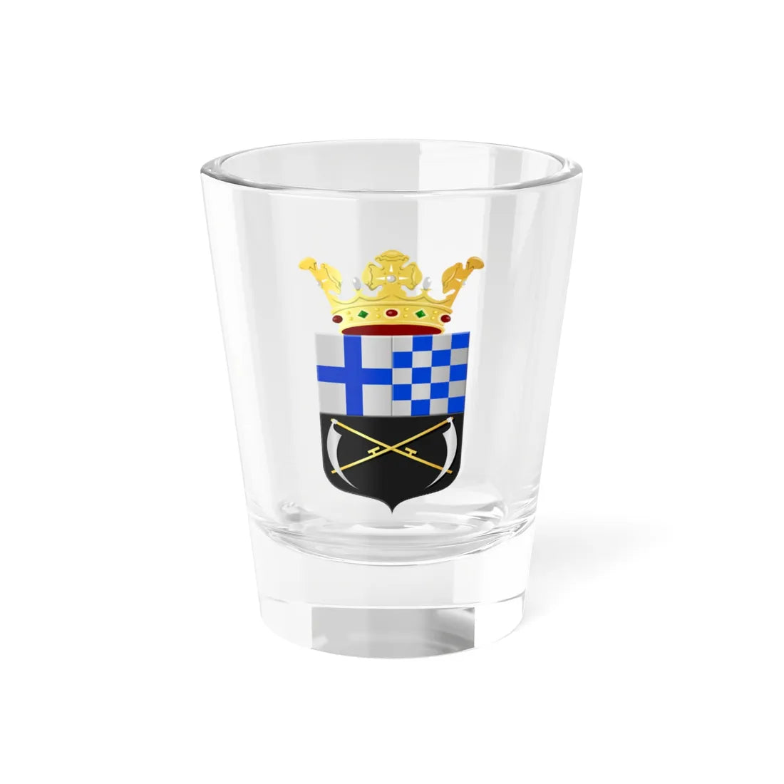 Nieuwleusen wapen 1954 (Netherlands) (Coat of Arms) Shot Glass 1.5oz 1.5oz - Go Mug Yourself