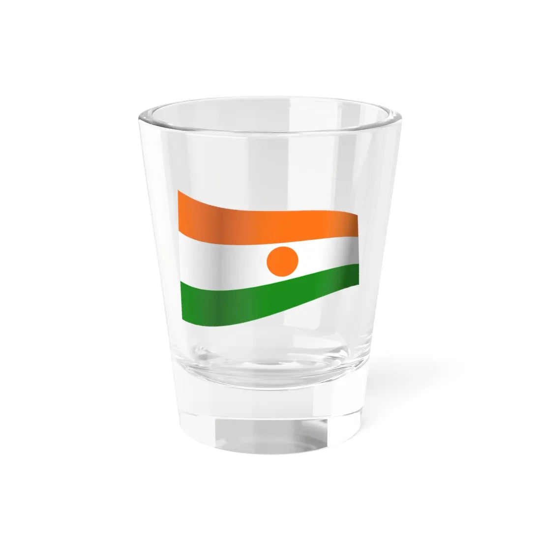 Niger Flag - iconic waving (Niger) Shot Glass 1.5oz 1.5oz - Go Mug Yourself