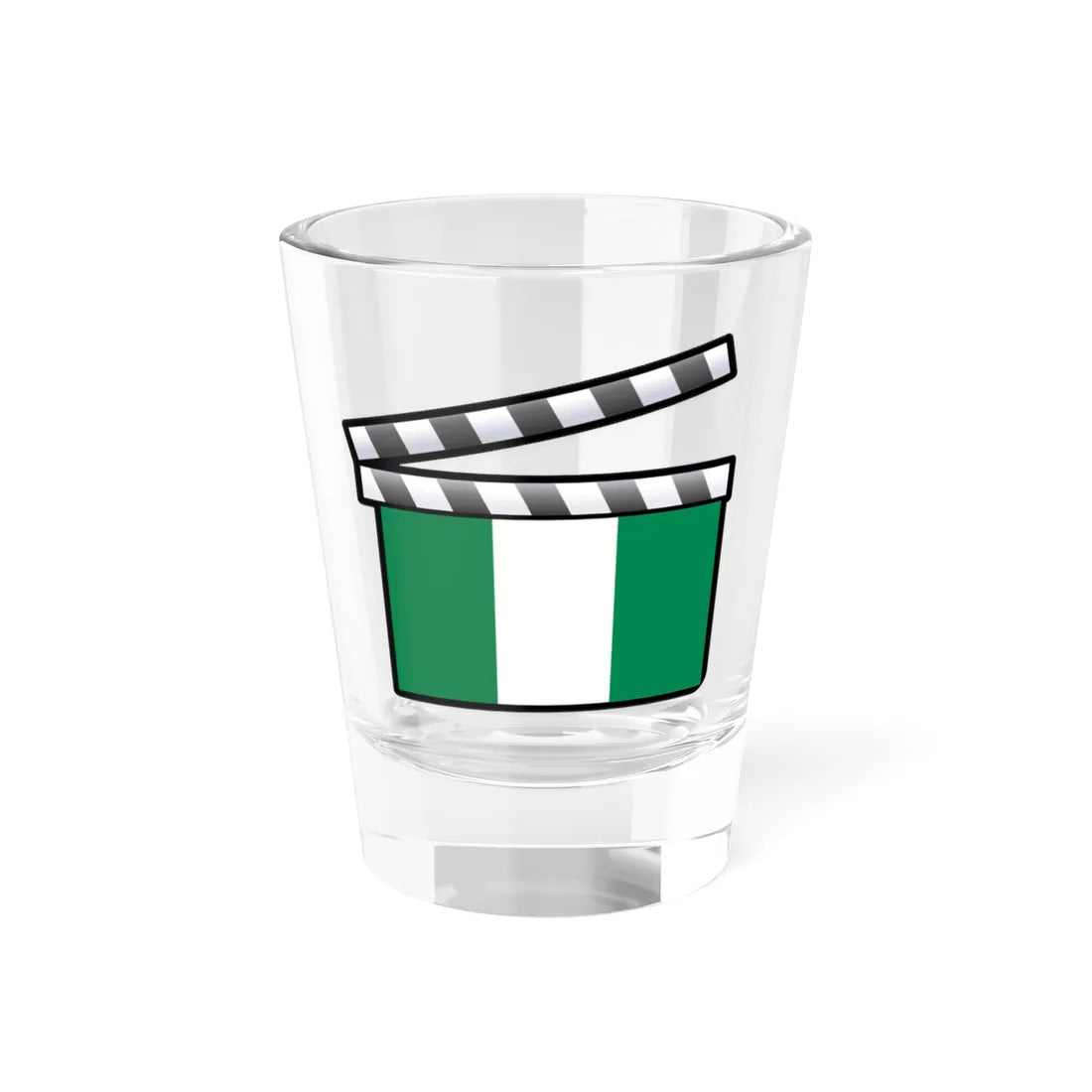 Nigeria film clapperboard (Niger) Shot Glass 1.5oz 1.5oz - Go Mug Yourself