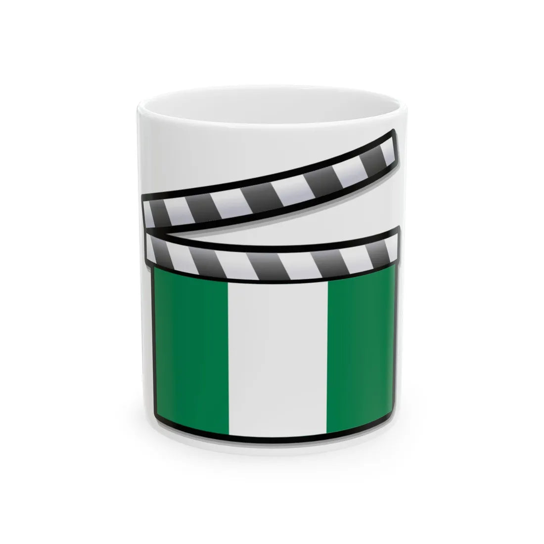 Nigeria film clapperboard (Niger) White Coffee Mug 11oz - Go Mug Yourself