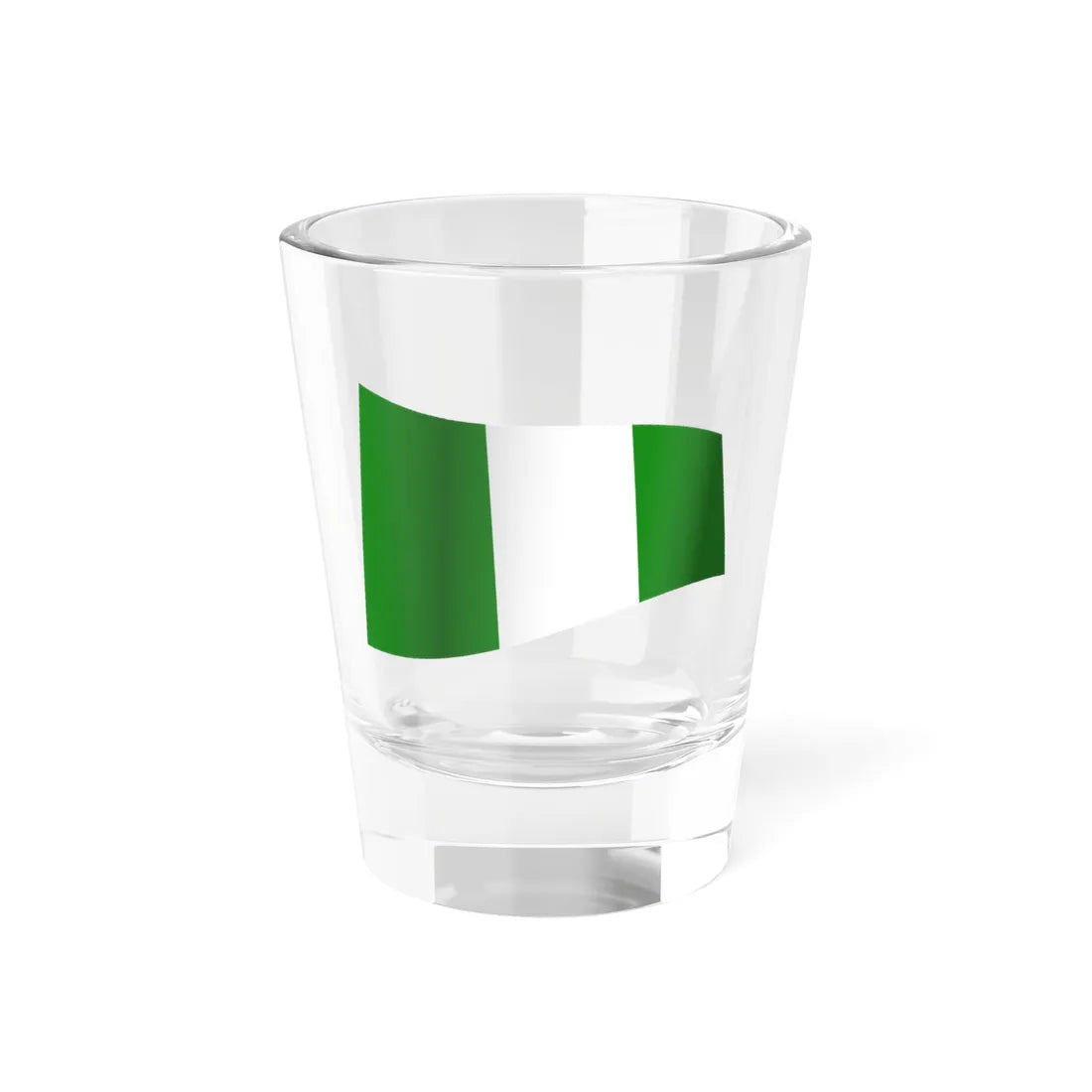 Nigeria Flag - iconic waving (Niger) Shot Glass 1.5oz 1.5oz - Go Mug Yourself
