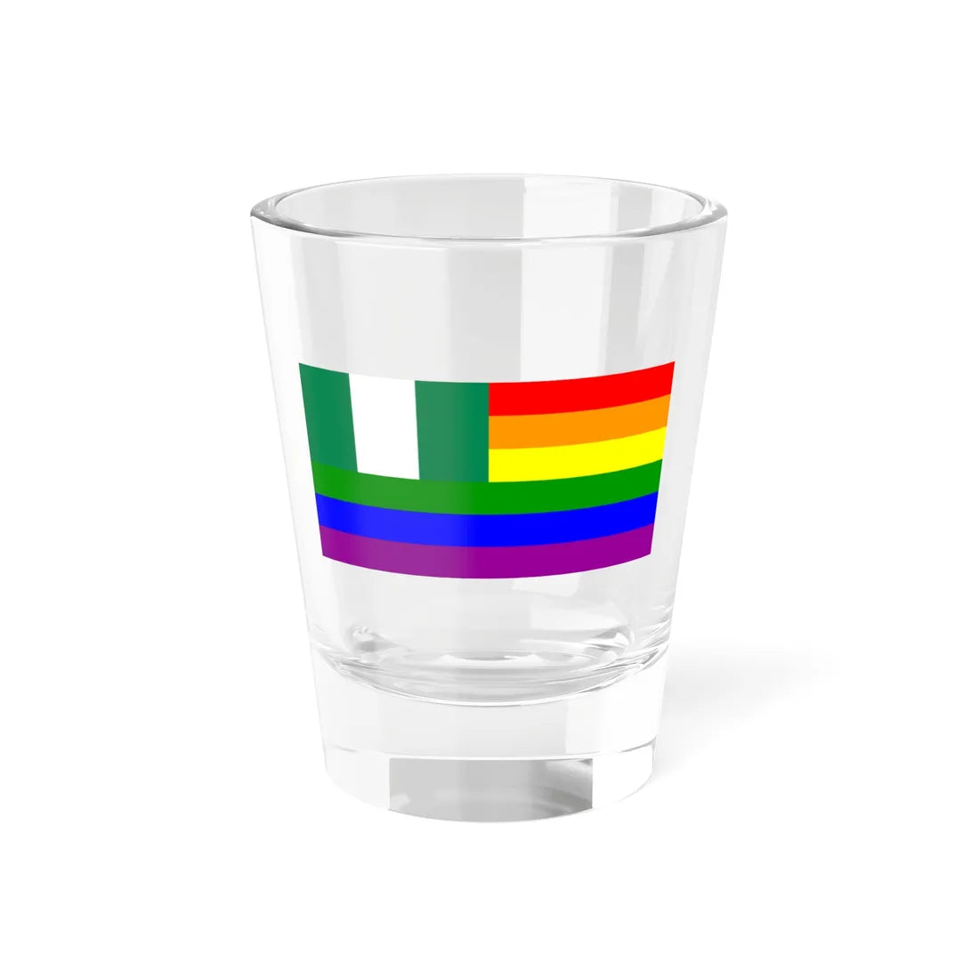 Nigeria Rainbow Flag (Niger) Shot Glass 1.5oz 1.5oz - Go Mug Yourself