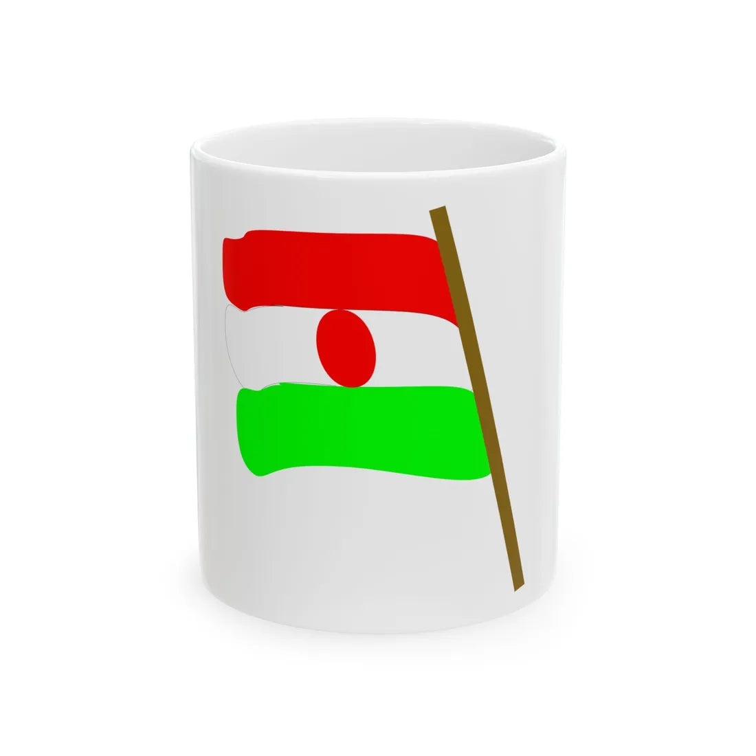 Nigertricolor (Niger) White Coffee Mug 11oz - Go Mug Yourself