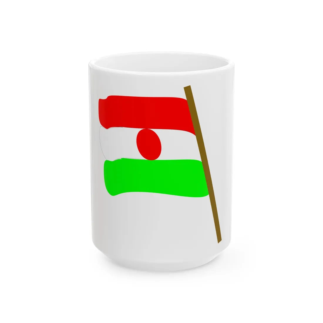 Nigertricolor (Niger) White Coffee Mug 15oz - Go Mug Yourself