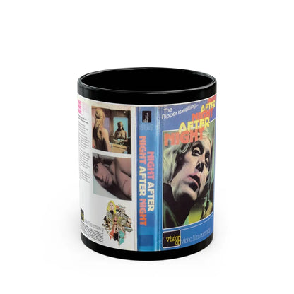 NIGHT AFTER NIGHT AFTER NIGHT (VHS COVER) - Black Coffee Mug-11oz-Go Mug Yourself