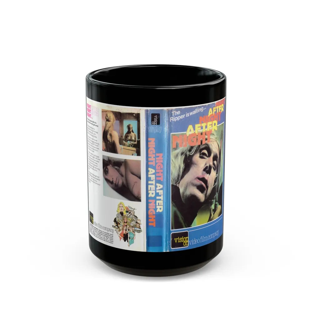 NIGHT AFTER NIGHT AFTER NIGHT (VHS COVER) - Black Coffee Mug-15oz-Go Mug Yourself