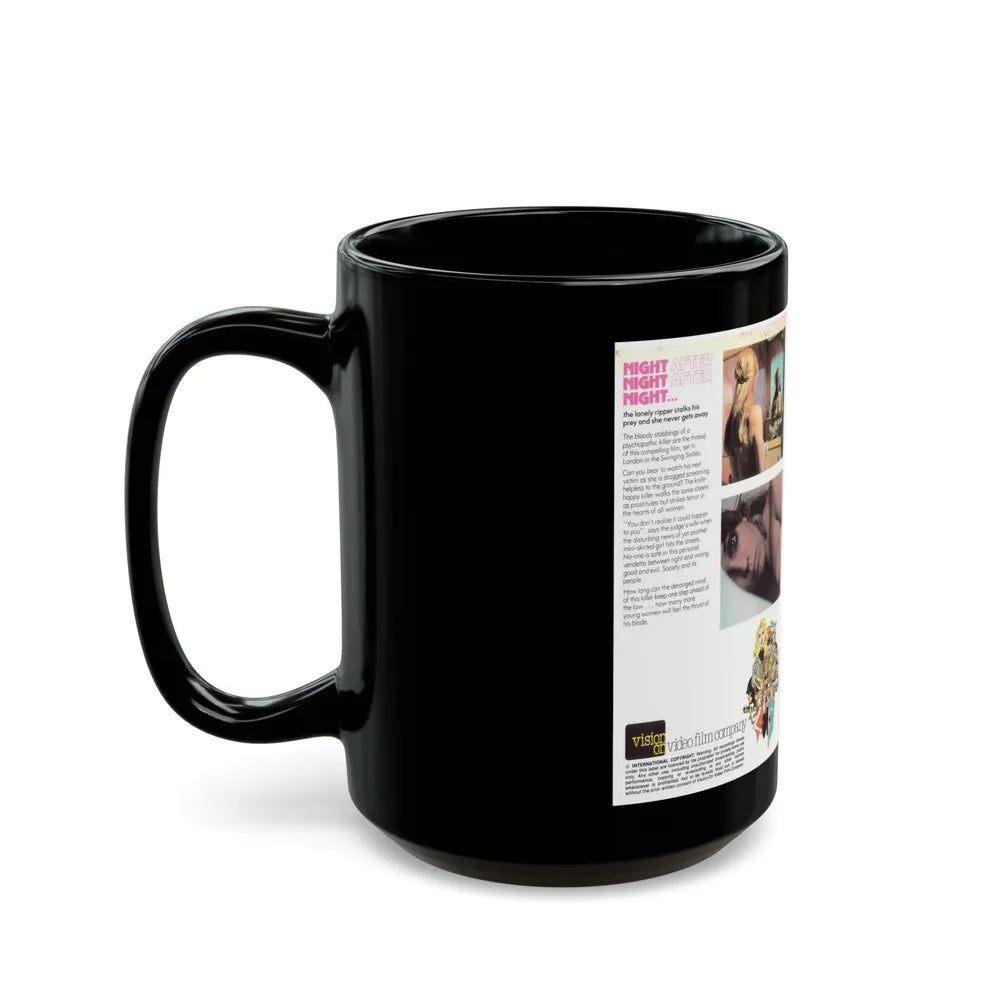 NIGHT AFTER NIGHT AFTER NIGHT (VHS COVER) - Black Coffee Mug-Go Mug Yourself