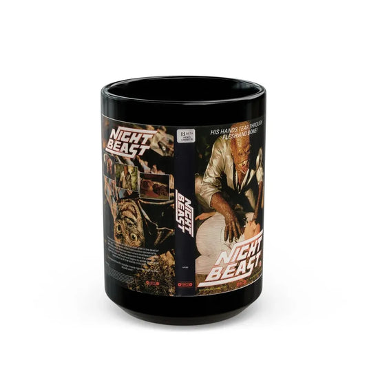 NIGHT BEAST (VHS COVER) - Black Coffee Mug 15oz - Go Mug Yourself