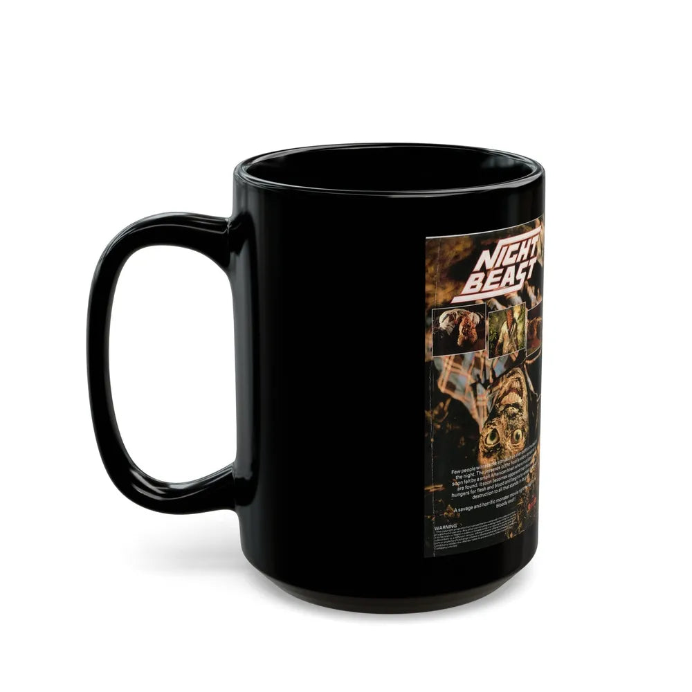 NIGHT BEAST (VHS COVER) - Black Coffee Mug-Go Mug Yourself