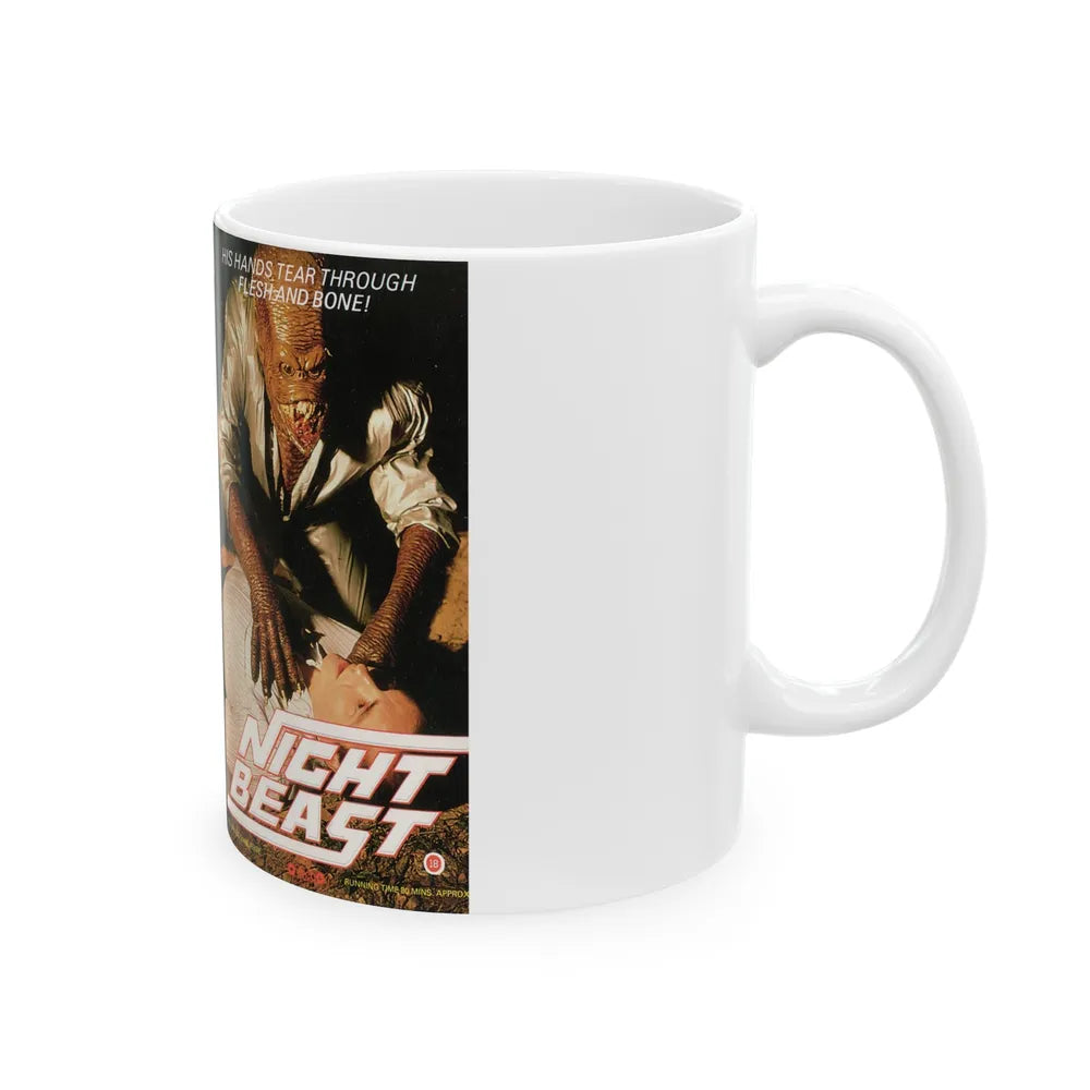 NIGHT BEAST (VHS COVER) - White Coffee Mug-Go Mug Yourself