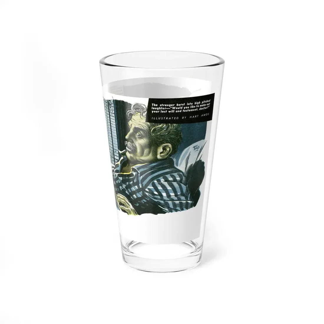 Night Call by M. Cameron Pollock, The Man magazine, 1952 (Magazine Illustration) Pint Glass 16oz - Go Mug Yourself