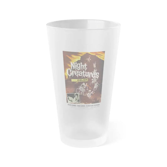 NIGHT CREATURES 1962 Movie Poster - Frosted Pint Glass 16oz 16oz Frosted - Go Mug Yourself