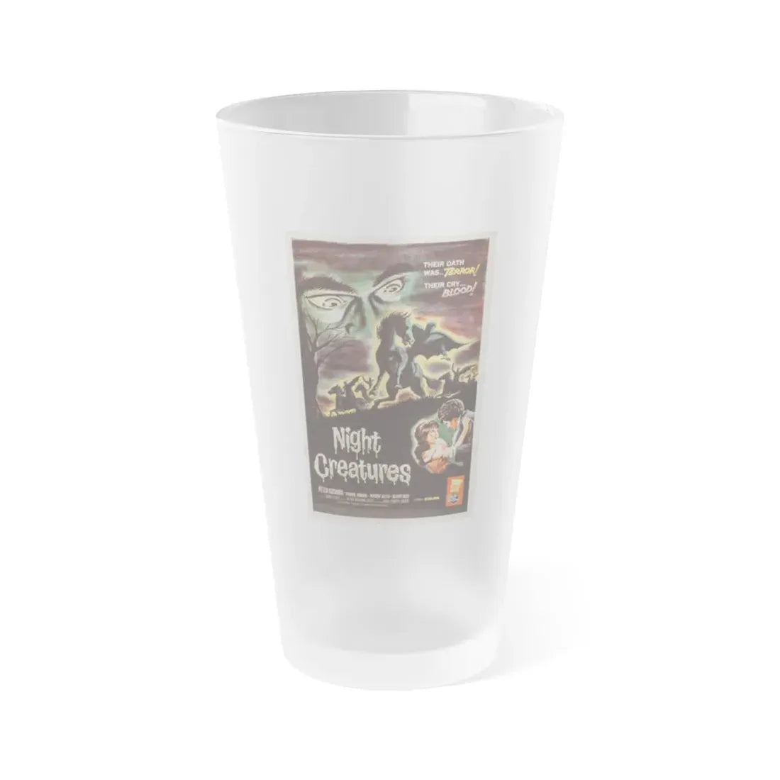 NIGHT CREATURES (4) 1962 Movie Poster - Frosted Pint Glass 16oz 16oz Frosted - Go Mug Yourself