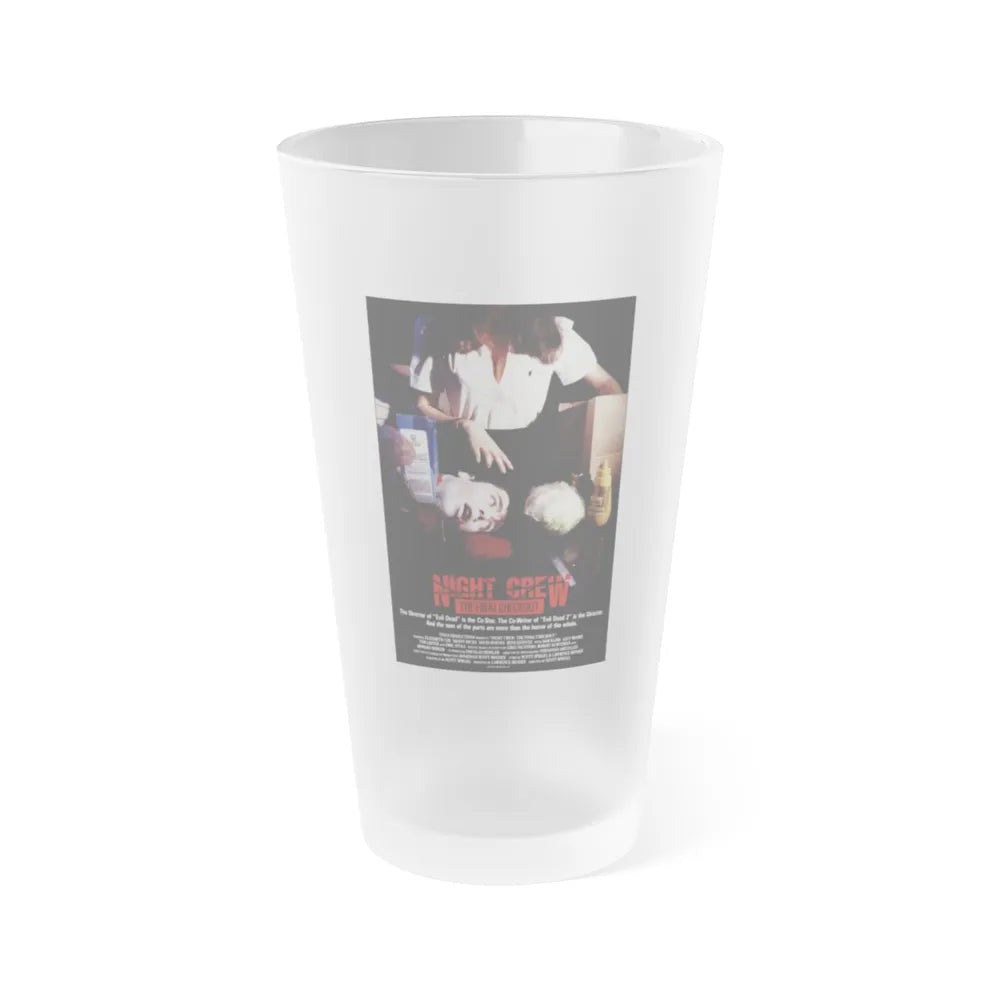 NIGHT CREW THE FINAL CHECKOUT (INTRUDER) 1989 Movie Poster - Frosted Pint Glass 16oz-16oz-Frosted-Go Mug Yourself