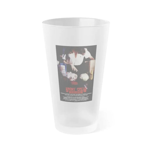 NIGHT CREW THE FINAL CHECKOUT (INTRUDER) 1989 Movie Poster - Frosted Pint Glass 16oz 16oz Frosted - Go Mug Yourself