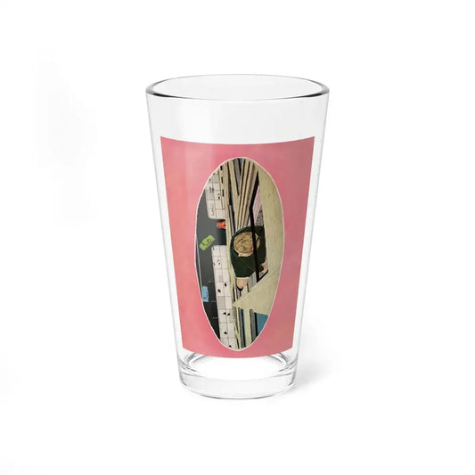 Night Fright (2), Cosmopolitan, November 1953 (Magazine Illustration) Pint Glass 16oz 16oz - Go Mug Yourself