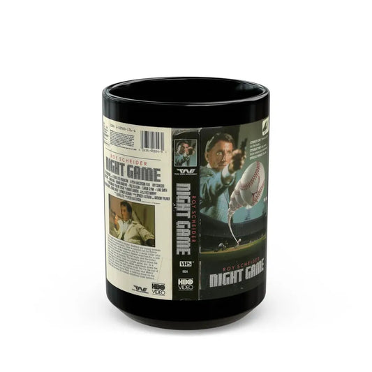 NIGHT GAME (VHS COVER) - Black Coffee Mug 15oz - Go Mug Yourself