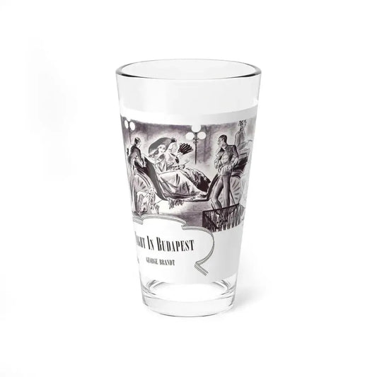 Night In Budapest, Scribner's Magazine, February 1938 (Magazine Illustration) Pint Glass 16oz 16oz - Go Mug Yourself