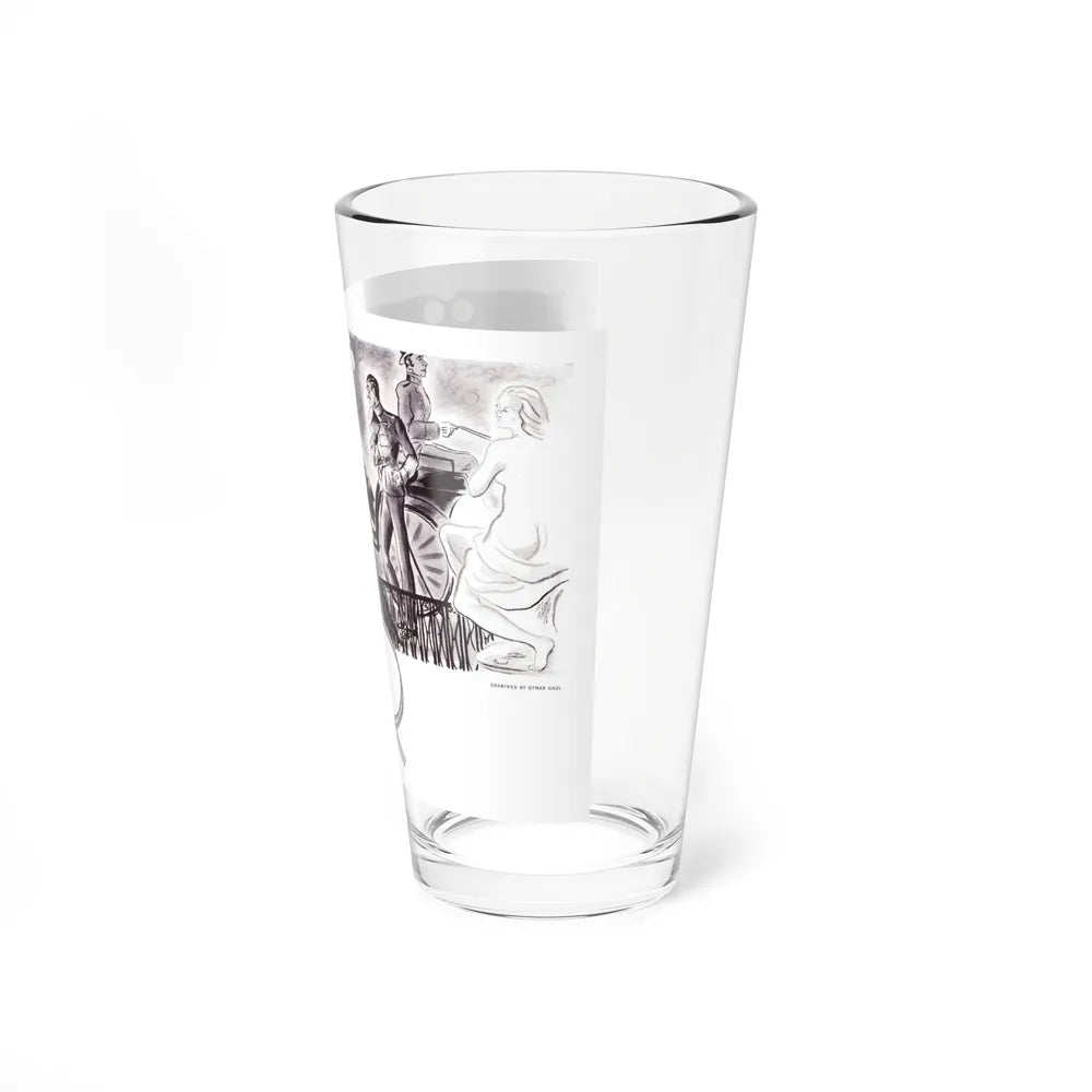 Night In Budapest, Scribner's Magazine, February 1938 (Magazine Illustration) Pint Glass 16oz-Go Mug Yourself