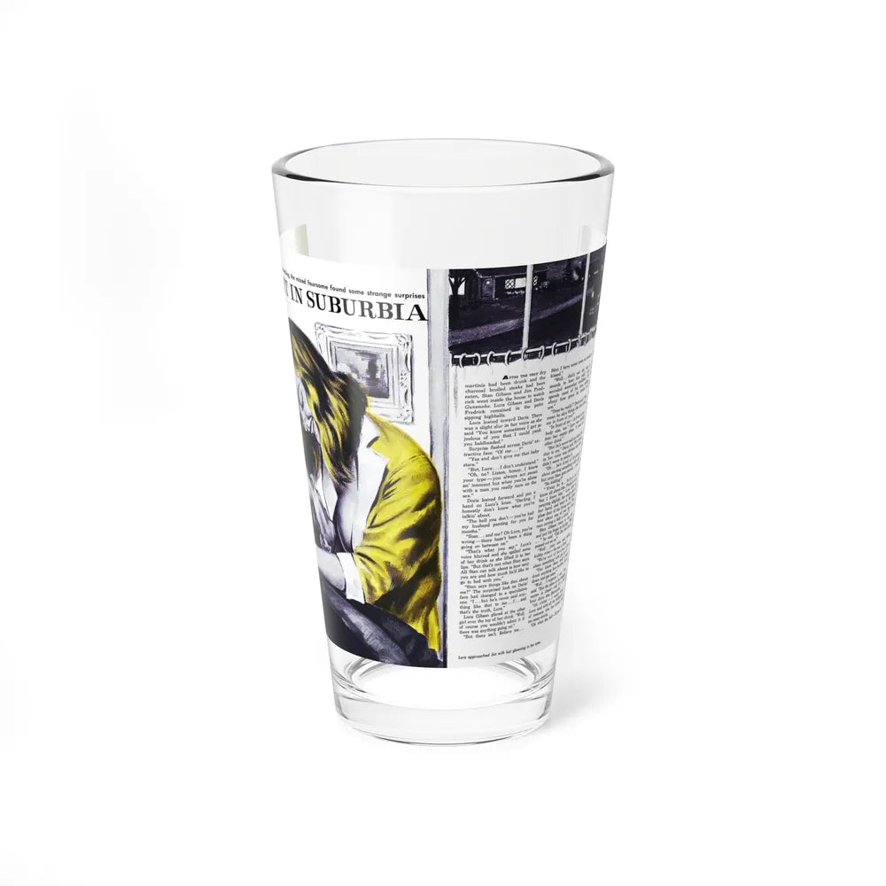 Night In Suburbia, Adam magazine, Vol. 6 No. 2, 1961 (Magazine Illustration) Pint Glass 16oz-16oz-Go Mug Yourself