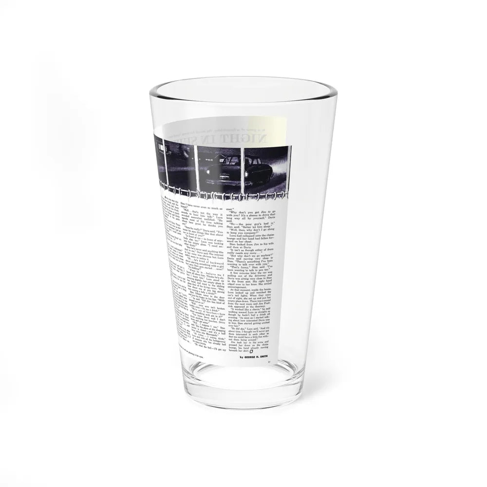 Night In Suburbia, Adam magazine, Vol. 6 No. 2, 1961 (Magazine Illustration) Pint Glass 16oz-Go Mug Yourself