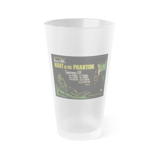 NIGHT IS THE PHANTOM (THE WHIP AND THE BODY) 1963 Movie Poster - Frosted Pint Glass 16oz 16oz Frosted - Go Mug Yourself