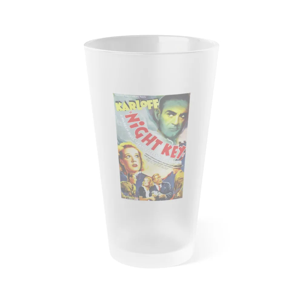 NIGHT KEY 1937 Movie Poster - Frosted Pint Glass 16oz-16oz-Frosted-Go Mug Yourself